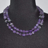 FBT - Amethyst Gemstone Rhinestones Beaded Women's Necklace - FashionByTeresa